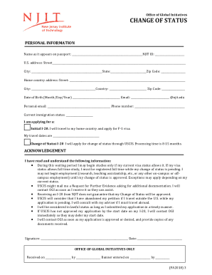 Change of Status to F-1Office of Global Initiatives