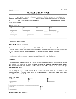 Motor vehicle sales agreement form pdf