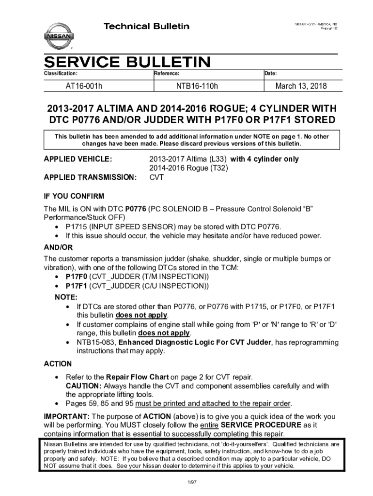 Fillable Online DTC P0776 AND/OR JUDDER WITH P17F0 OR P17F1 STORED Fax