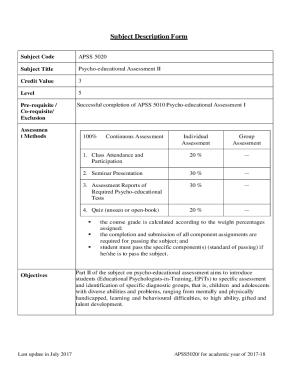 Psycho-educational Assessment II