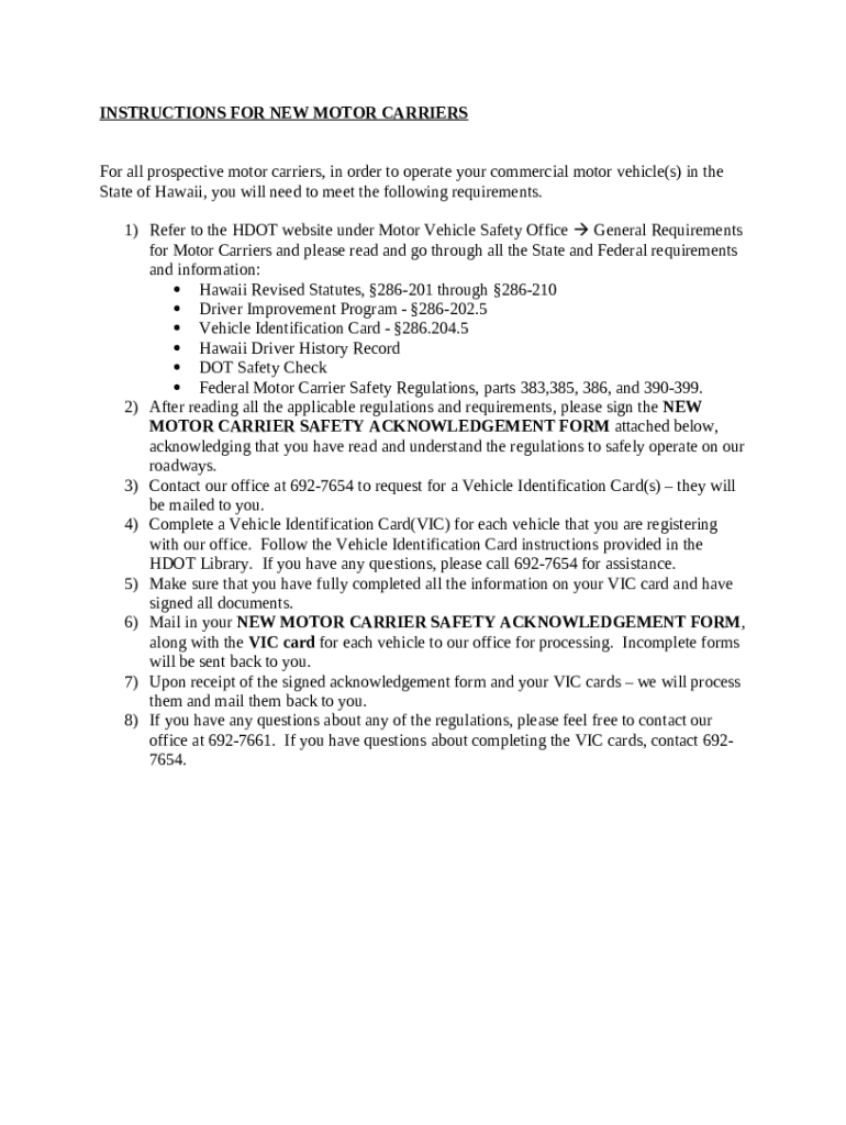 Motor Carrier Regulations Official Nevada Department ofMotor