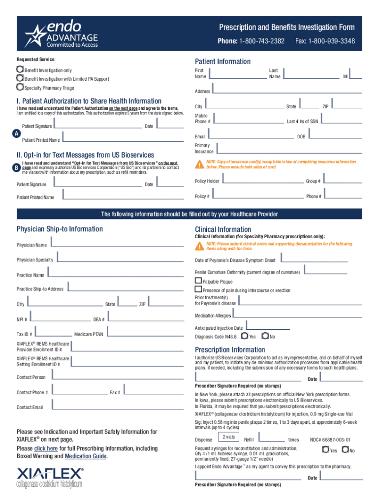 Fillable Online US Bioservices Enrollment form Fax Email Print pdfFiller