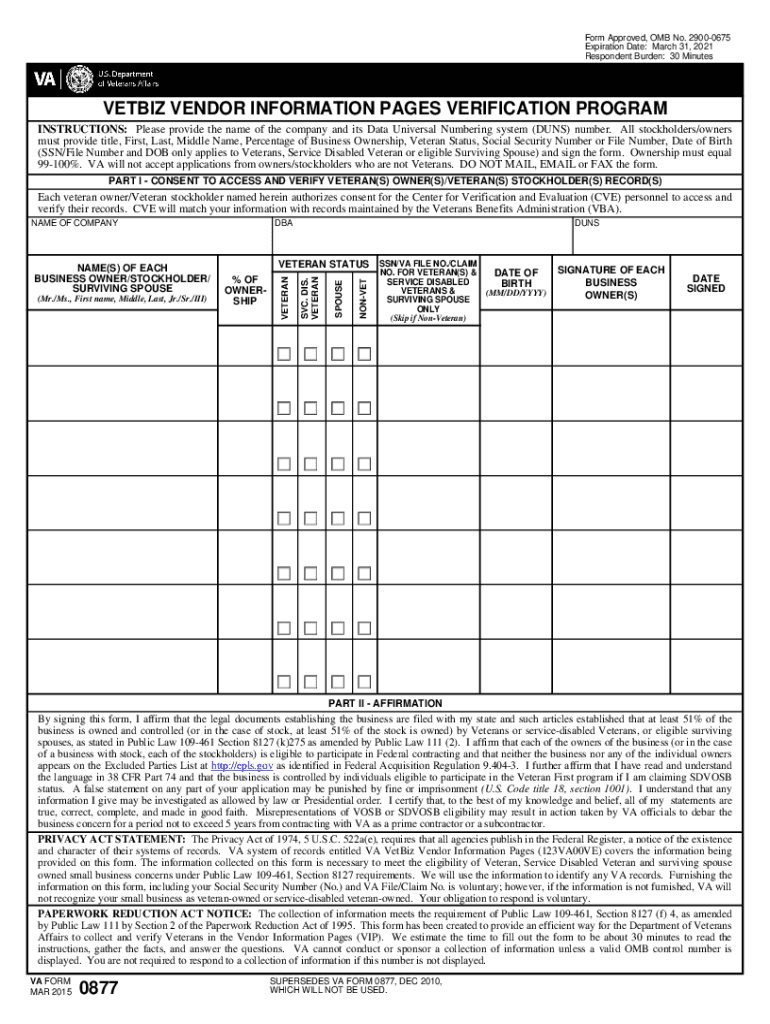 vetbiz vendor information program Preview on Page 1