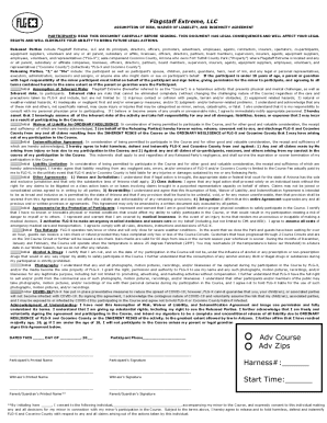 CAPSTONE EVENT GROUP LLC ASSUMPTION OF RISK, WAIVER OF ...