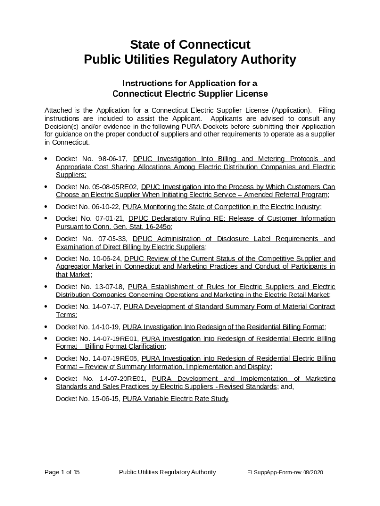 DOC State of Connecticut Public Utilities Regulatory Authority