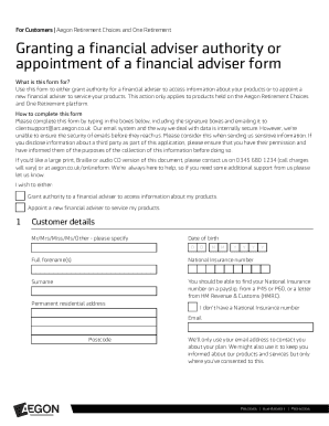 For Customers Aegon Retirement Choices and One Retirement