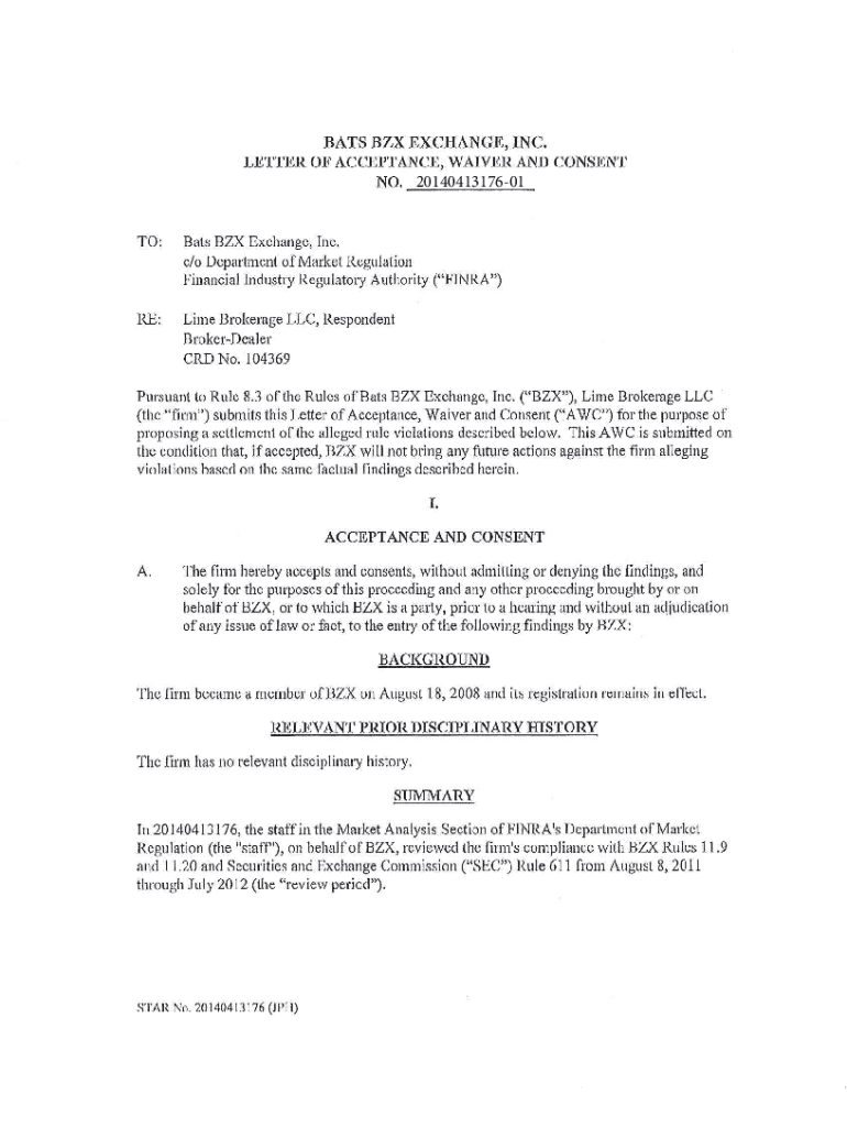 Fillable Online Bats BZX Exchange, Inc. c/o Department of Market Regulation Fax Email Print