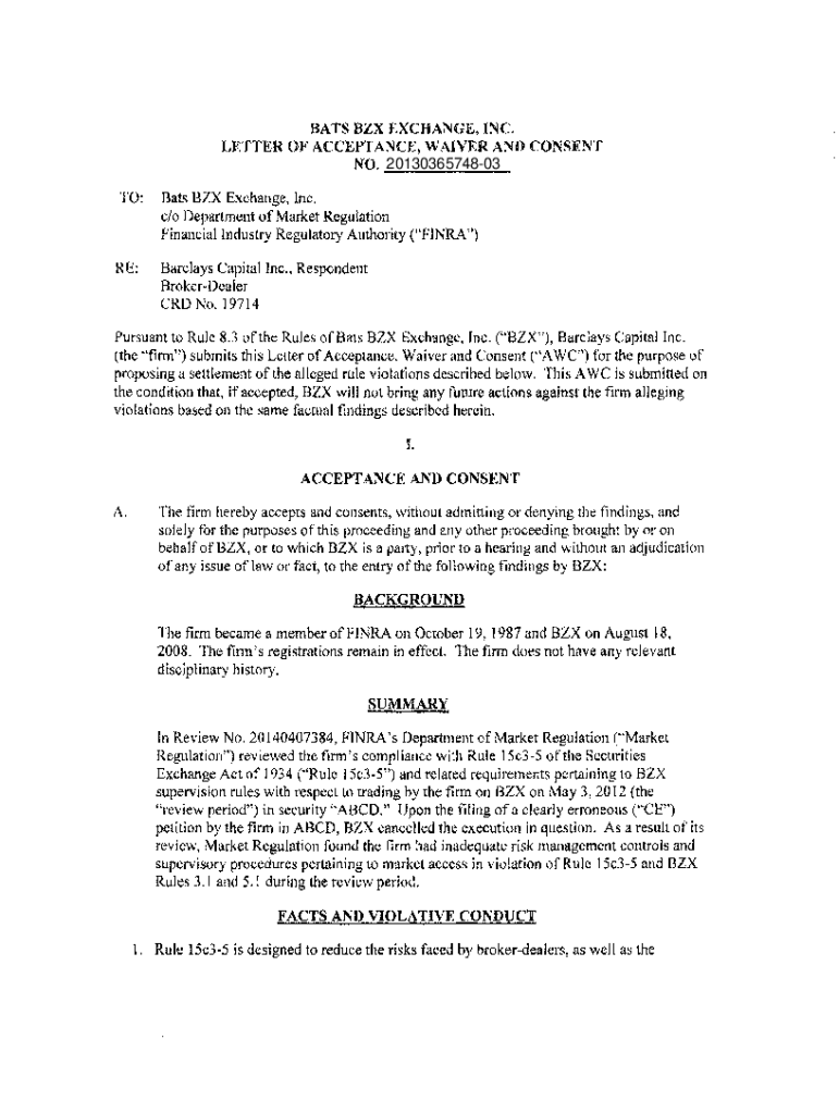 Fillable Online Bats BZX Exchange, Inc. do Department of Market Regulat