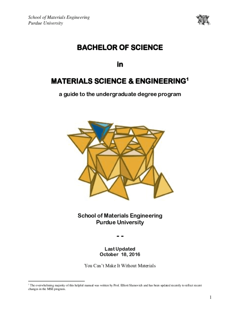 Fillable Online engineering purdue MATERIALS SCIENCE & ENGINEERING1 Fax