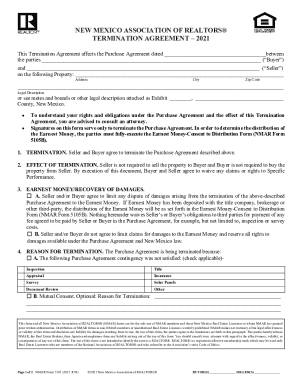 New Mexico Termination Agreement
