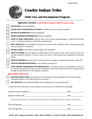 Child Care Development Program - The Cowlitz Indian Tribe