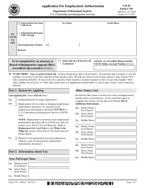 Form I-765. Form I-765