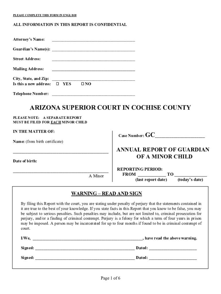 ARIZONA SUPERIOR COURT IN COCHISE COUNTY Preview on Page 1