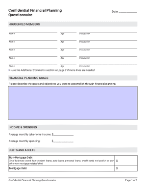 Confidential Financial Planning