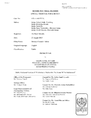 Fillable Online Public Redacted Version of Preliminary Motion On The ...