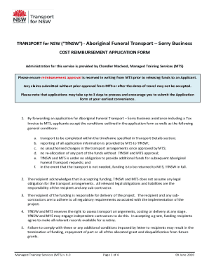 TRANSPORT for NSW (TfNSW) - Aboriginal Funeral Transport Sorry Business