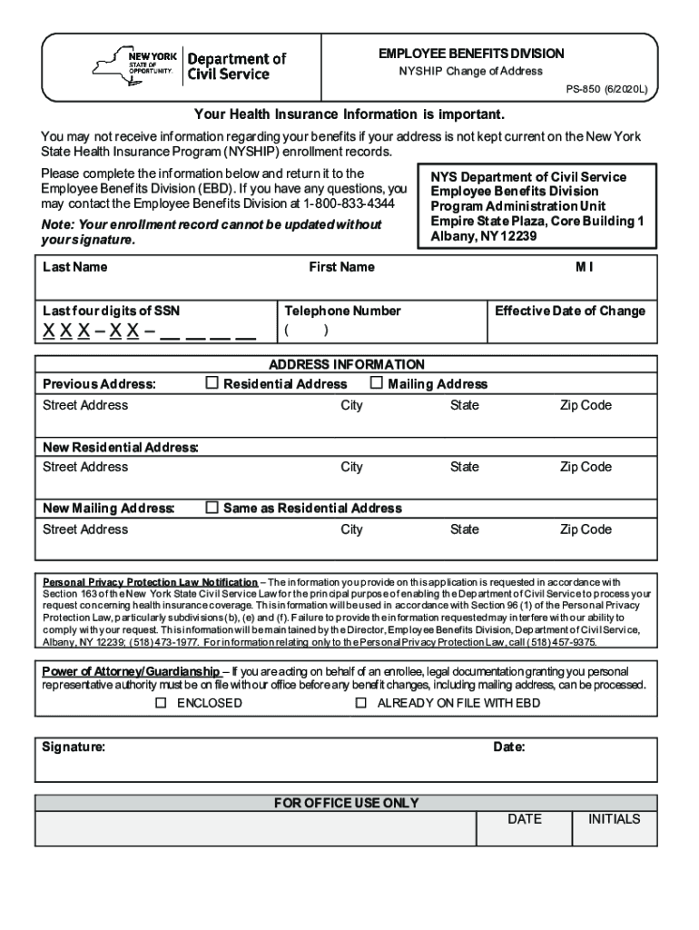 nys civil service change of address Preview on Page 1