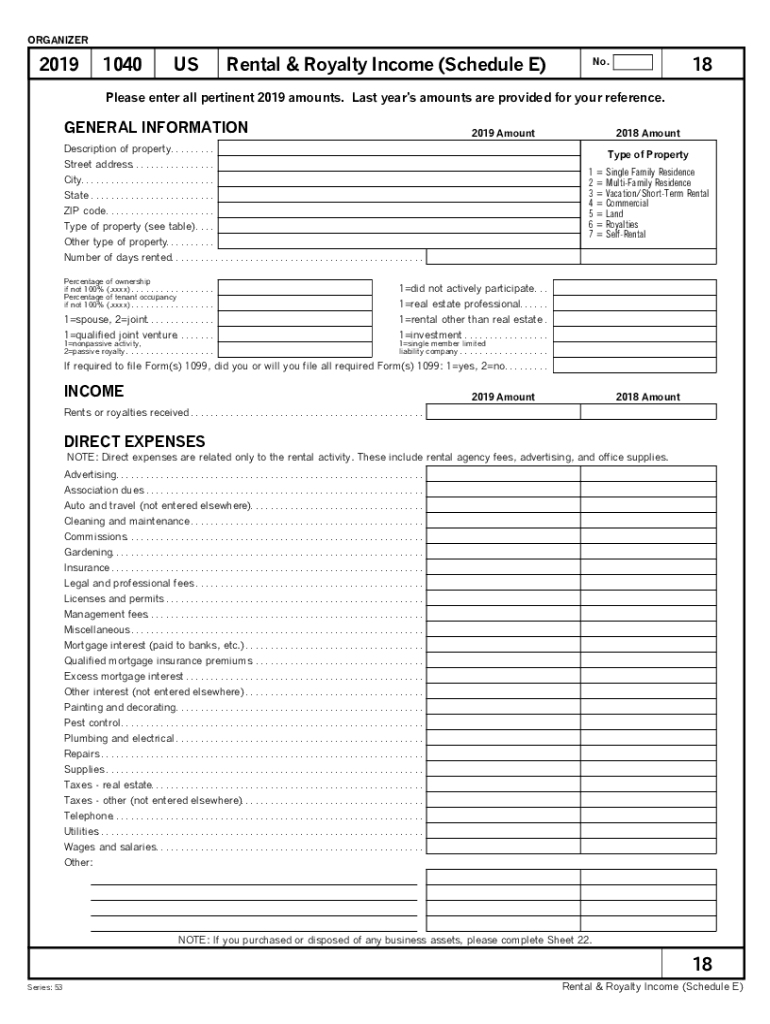 Fillable Online Fillable Online Rental Income (Schedule E) Fax Email Print ... Fax Email Print ...