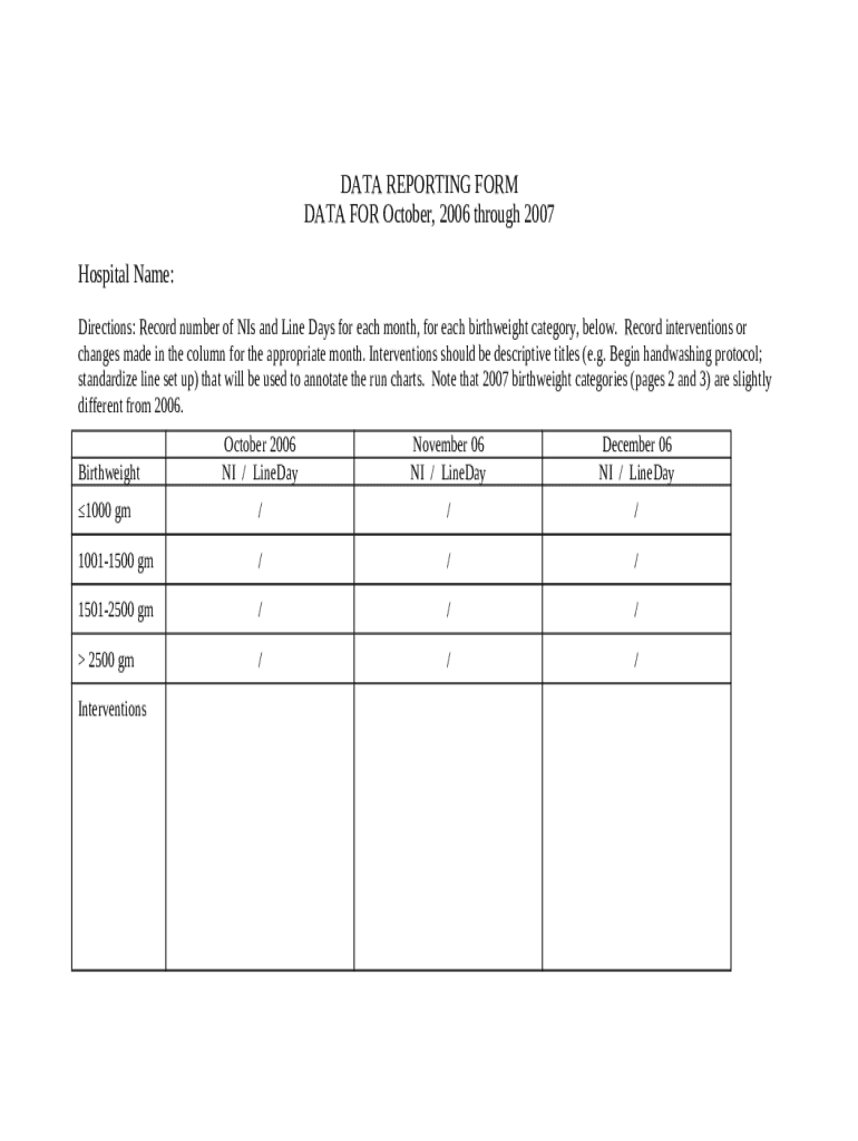DATA REPORTING Doc Template | pdfFiller