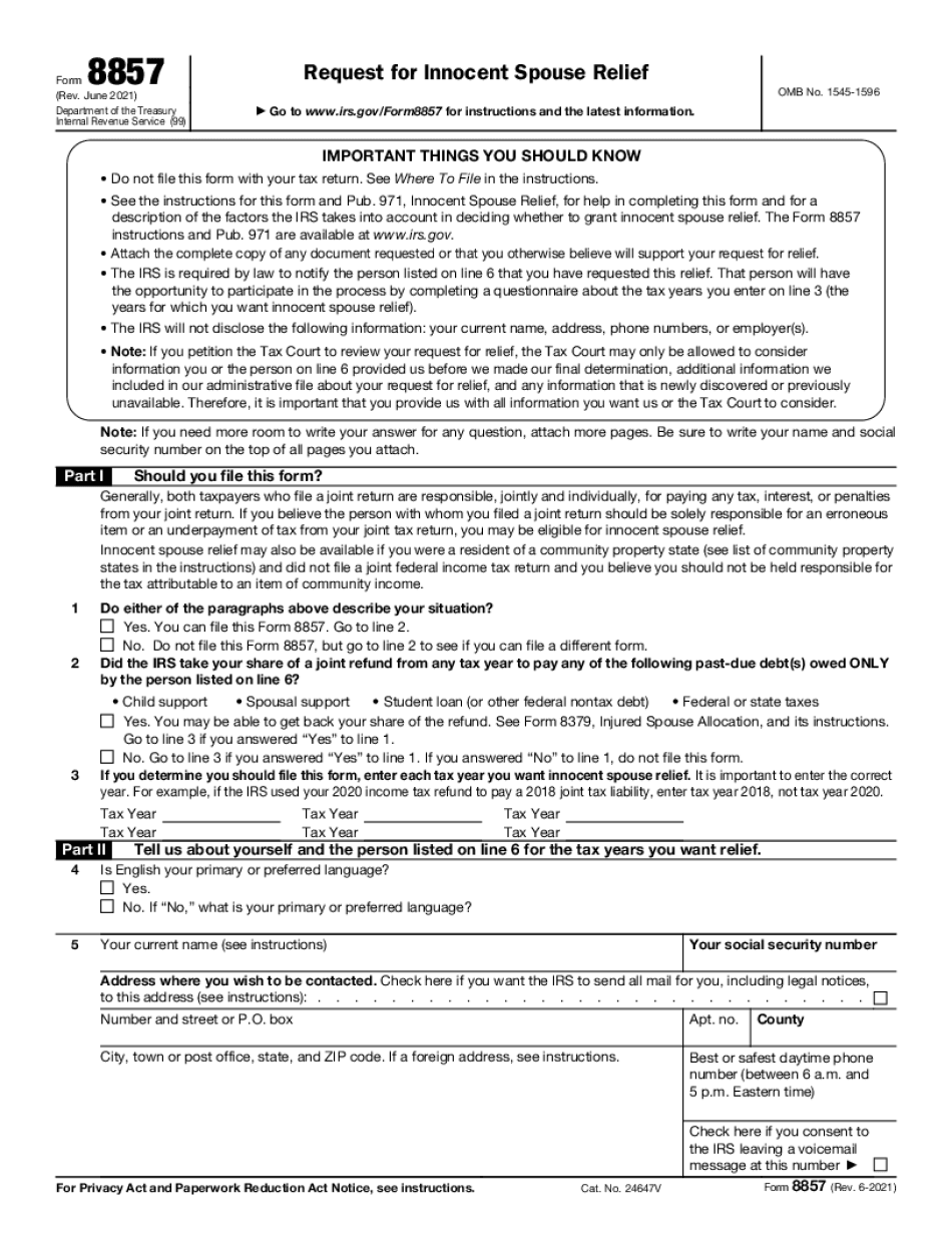 Injured spouse form
