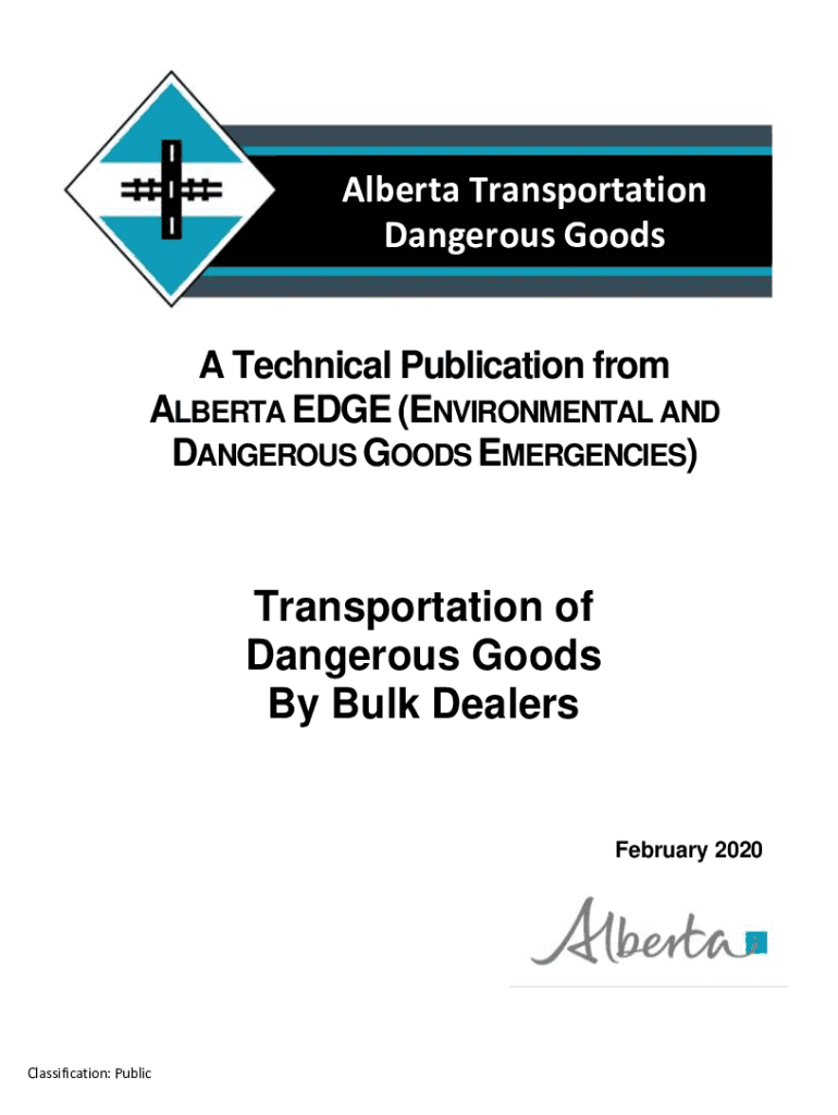 Fillable Online open alberta A Guide to the Transportation of Dangerous