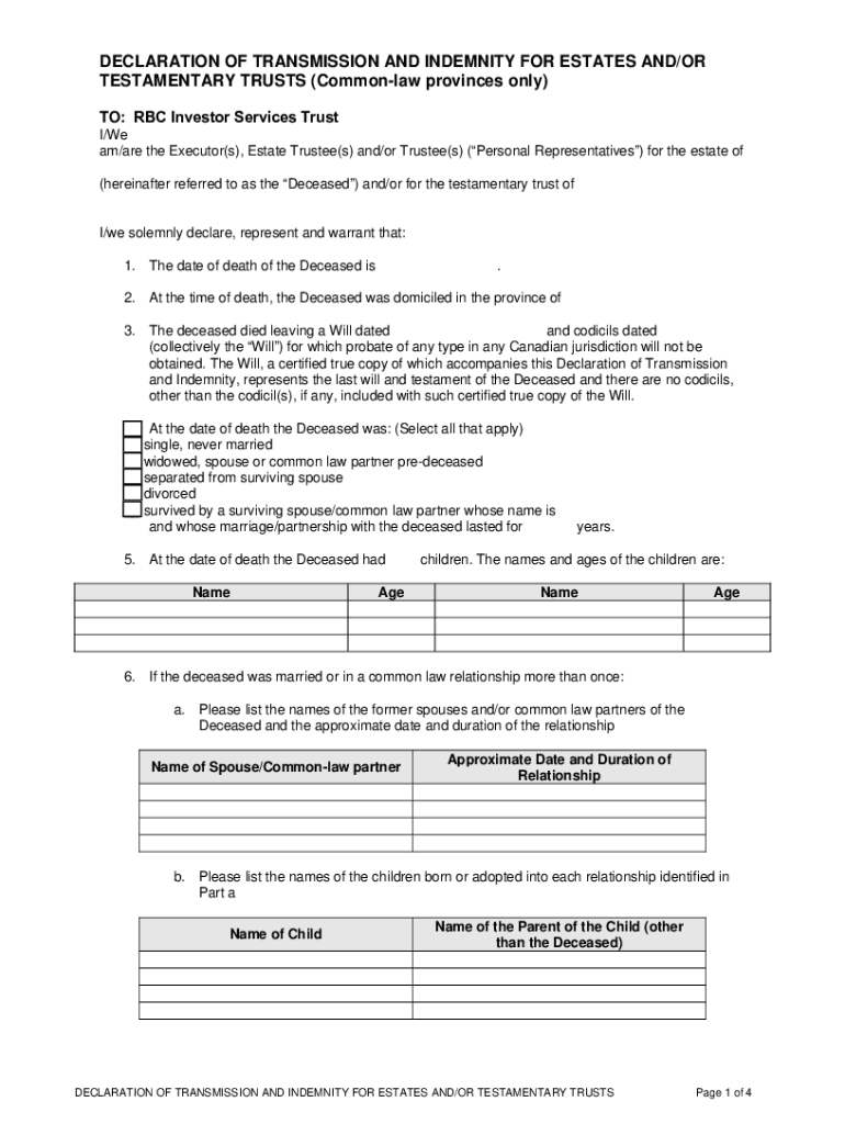 Fillable Online How to apply for probate in Ontario Ministry of the