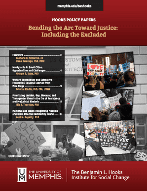 Fillable Online The Benjamin L. Hooks Institute for Social Change - Ben