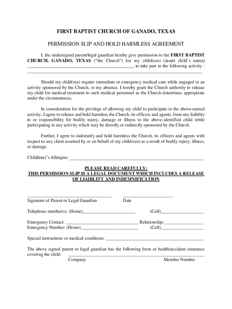 Fillable Online 21 Printable hold harmless agreement texas Forms and