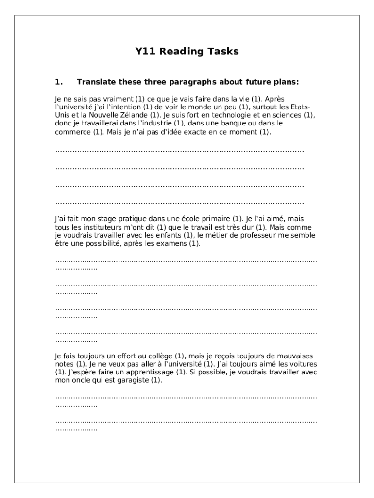 READING IMPROVEMENT PROGRAMME Doc Template pdfFiller