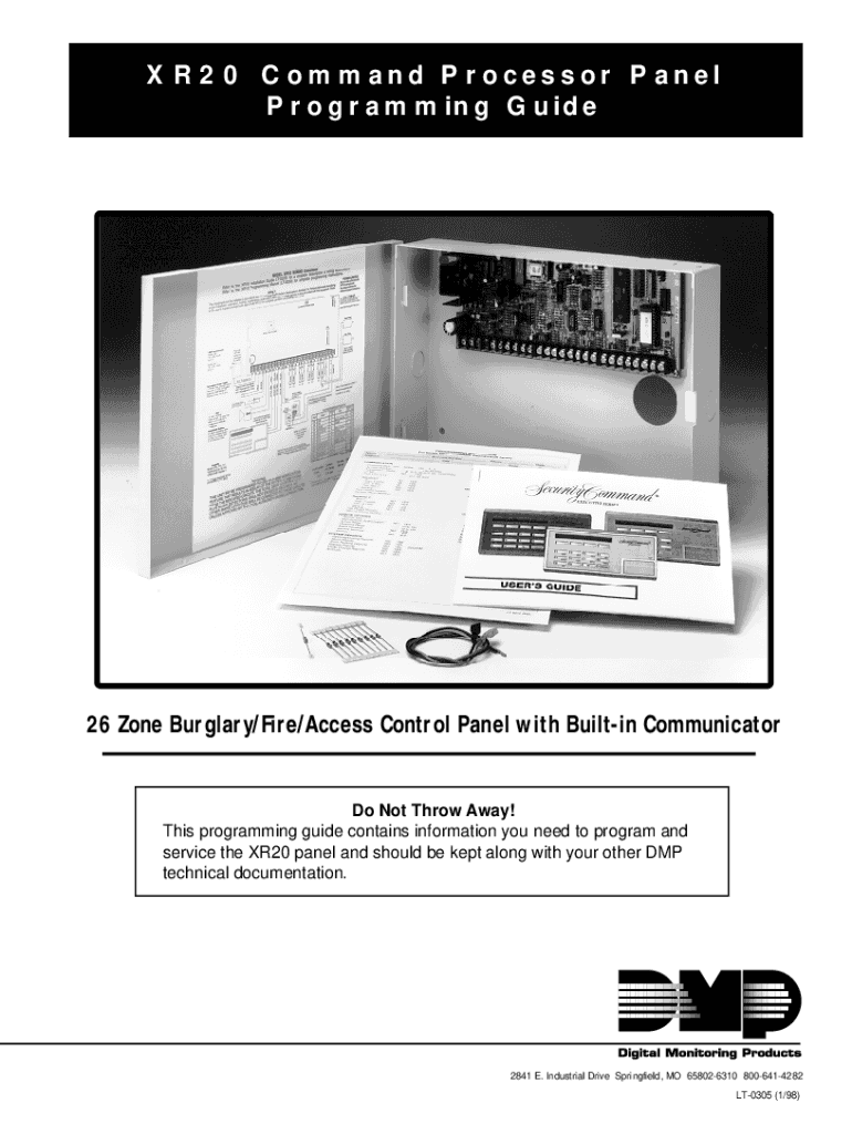 Fillable Online XR20 Command Processor Panel Programming Guide Fax