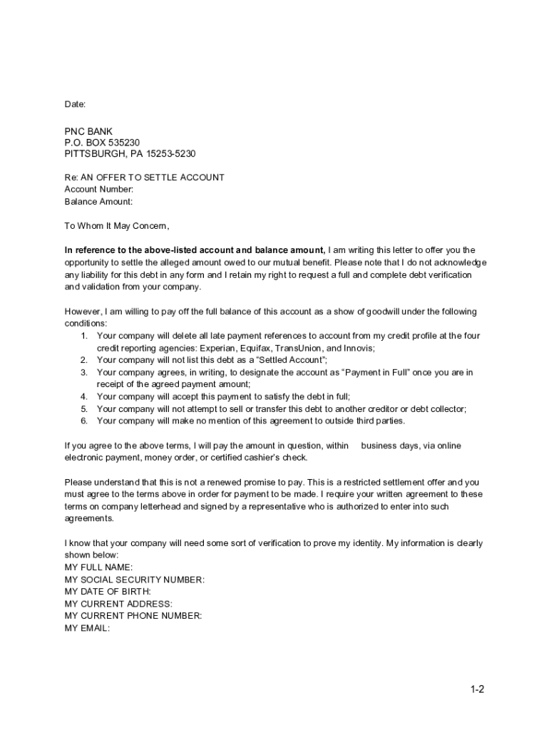 Fillable Online PNC Remove Late Payments (Pay For Delete Sample Letter) Fax Email Print