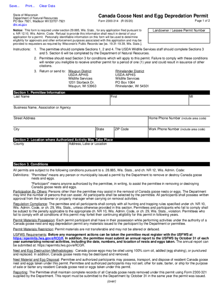 form 2300 wi form Preview on Page 1