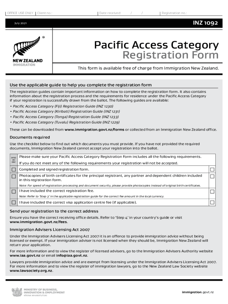 inz 1375 form Preview on Page 1