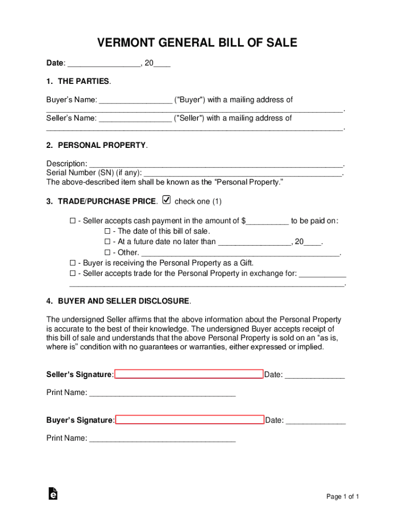 general bill of sale texas Preview on Page 1