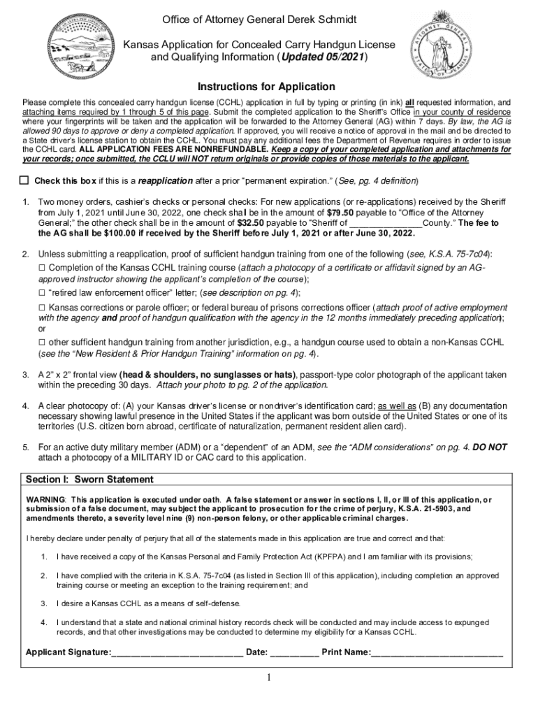 kansas provisional concealed carry permit Preview on Page 1