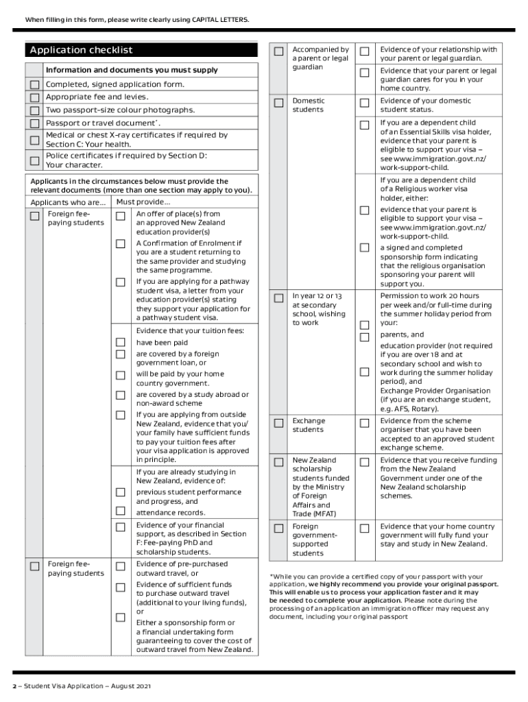 New Zealand Work Visa Application Form Fill Out Sign Online DocHub