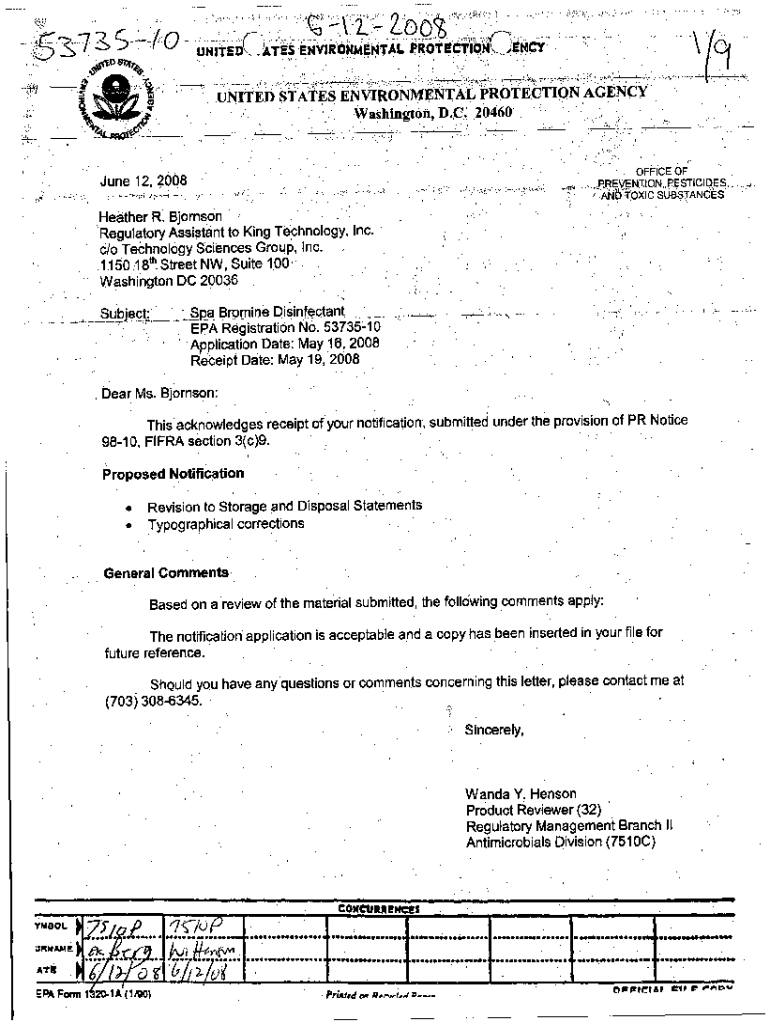 Fillable Online U.S. EPA, Pesticide Product Label, SPA BROMINE
