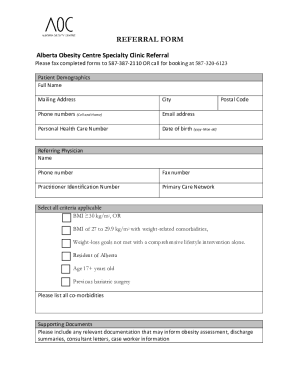 referral form