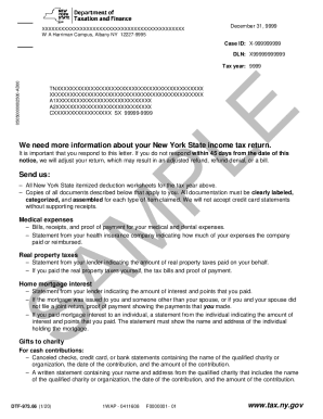 Form DTF-973.66, We need more information about your New York State income tax return