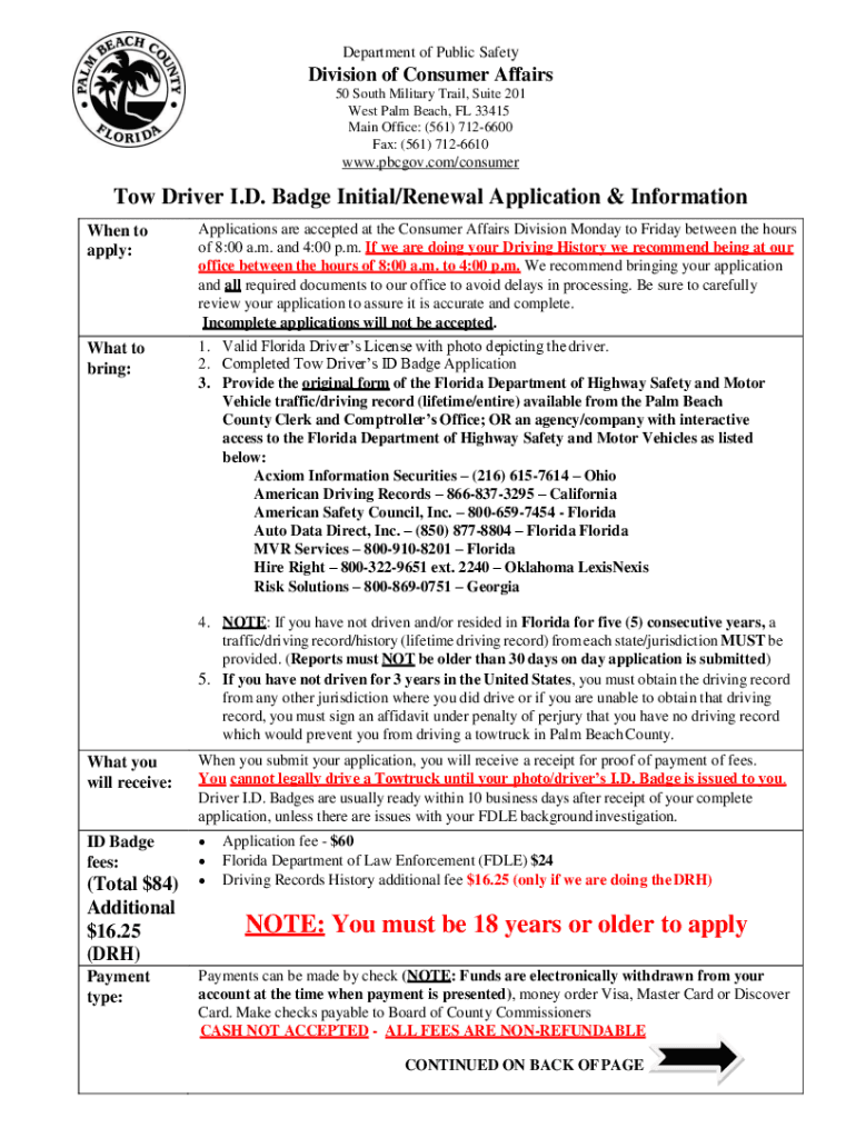 tow badge Preview on Page 1