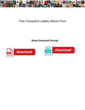 Fillable Online Free Trampoline Liability Waiver Form. Free Trampoline ...