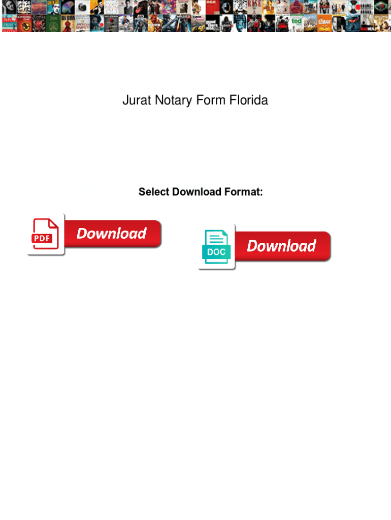 Fillable Online Free Florida Notarial Certificate Jurat PDF