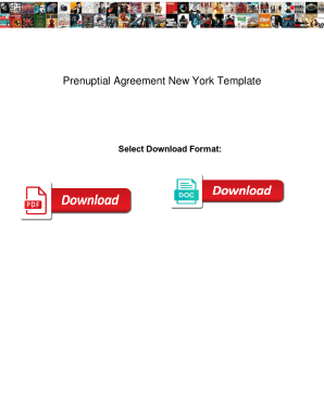 Fillable Online #1 New York Prenuptial Agreement Form Template (FREE ...