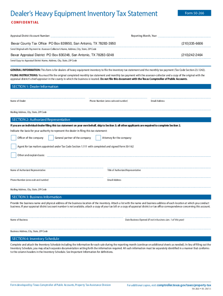 Fillable Online Fillable Dealers Motor Vehicle Inventory Tax Statement