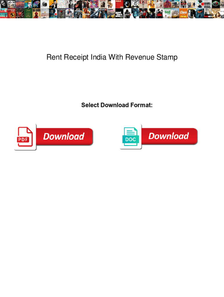 rent receipt with revenue stamp Preview on Page 1