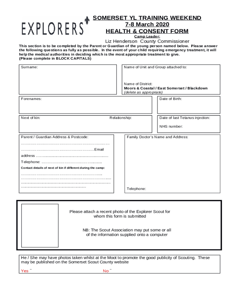JAMBOREE HEALTH . Explorer health Explorer Health & Consent .doc Doc