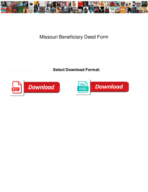 Fillable Online Missouri Beneficiary Deed Form. Missouri Beneficiary ...