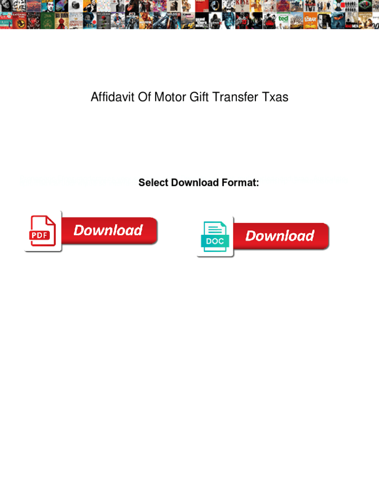 Fillable online form 14 317 affidavit of motor vehicle gift transfer