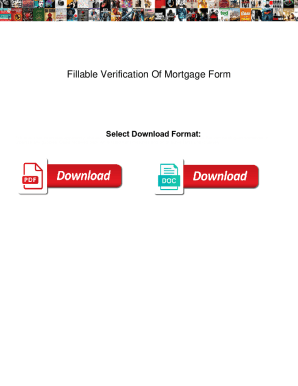 Fillable Verification of Mortgage Form