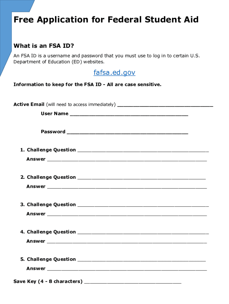 Fillable Online What is a FSA ID (FAFSA ID) and do I need one to get